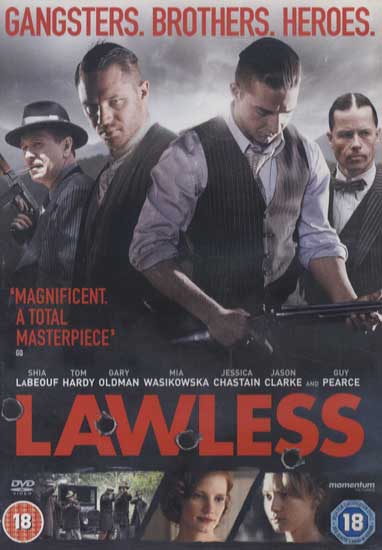 Lawless 5060116727456 The Weinstein Company (2012) Biography | Crime | Drama | Thriller USA | English | Color | 01:56 In 1931, the Bondurant brothers of Franklin County, Virginia, run a multipurpose backwoods establishment that hides their true business — bootlegging. Middle brother Forrest is the brain of the operation; older Howard is the brawn, and younger Jack, the lookout. Though the local police have taken bribes and left the brothers alone, a violent war erupts when a sadistic lawman from Chicago arrives and tries to shut down the Bondurants operation.