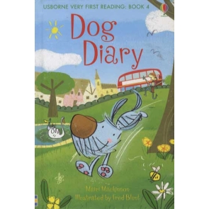 Dog Diary Mairi Mackinnon Pip the Dog takes an adventurous trip to town! The fourth title in the new Usborne Very First Reading series, designed for younger children to introduce them to reading together with their parents. Age 4+ A delightful story to inspire very beginner readers. Based on the principles of synthetic phonics, supports the "Letters and Sounds" programme used in thousands of UK primary schools. Adult and child take turns to read; the child's text uses all the letters of the alphabet in their most regularly-pronounced forms. Fun puzzles test understanding, and provide opportunities for discussion and further reading practice.
