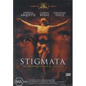 Stigmata Patricia Arquette A young woman with no strong religious beliefs, Frankie Paige begins having strange and violent experiences, showing signs of the wounds that Jesus received when crucified. When the Vatican gets word of Frankie's situation, a high-ranking cardinal requests that the Rev. Andrew Kiernan investigate her case. Soon Kiernan realizes that very sinister forces are at work, and tries to rescue Frankie from the entity that is plaguing her.