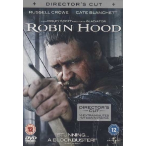 Robin Hood Russel Crowe When soldier Robin happens upon the dying Robert of Loxley, he promises to return the man's sword to his family in Nottingham. There, he assumes Robert's identity; romances his widow, Marion; and draws the ire of the town's sheriff and King John's henchman, Godfrey.